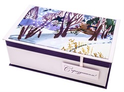 Подарочный набор ассорти "Снегопад", музыкальная коробка 00202