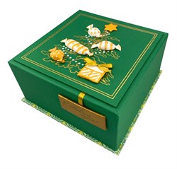 Новогодний торт "Елочка" с апельсиновым джемом. Музыкальная коробочка. 00225